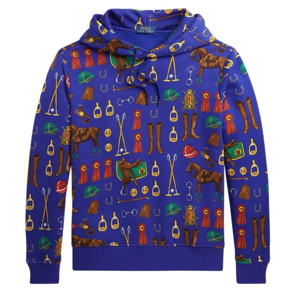 Size XXL - Polo Ralph Lauren Equestrian All-Over Print Hoodie